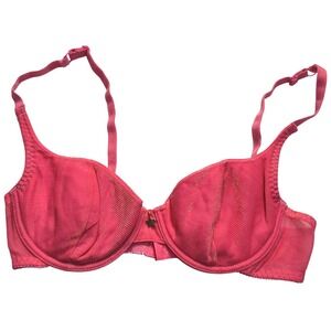 Y2K Planet Lingerie Underwire Bra Women 34C Pink Gold Metallic Star Charm